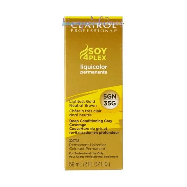 Clairol Soy4Plex Liquicolor Permanente 5GN/35G Lightest Gold Neutral Brown 2oz