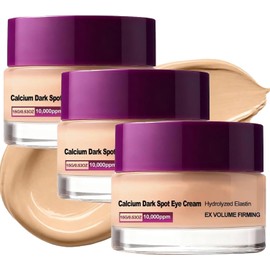 3/4PCS Calcium Dark Spot Cover Eye Cream 15g – Niacinamide & Calcium Gluconate Eye Cream for Dark Circles, Under Eye Bags & Sagging Hydrolyzed Elastin EX Volume Firming (3PCS)