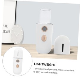 Ipetboom 1 Set Beauty Instrument Mist Sprayer Face Mini Portable Humidifiers Portable Face Mini Facial Facial Mister Usb Hydrating Instrument White Abs