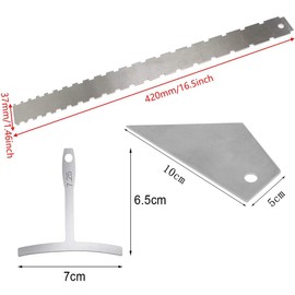 Jiayouy Set of 12 Pieces Luthier Tools Set Guitar Neck Notched Straight Edge 9pcs Guitar Radius Gauge String Action Gauge Ruler Fret Rocker for Guitar and Bass Setup Tool