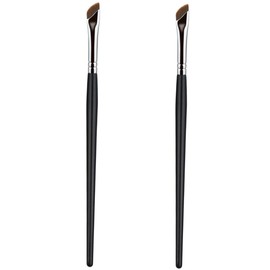2 piezas Brocha Angulada para Cejas y Delineado con Mango Ergonómico Herramienta Precisa para Maquillaje Corrector y Sombra de Ojos para Mujeres y Niñas