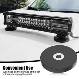 Riisoyu Pack of 4 Neodymium Magnets, Rubberised, Diameter 43 mm with M6 Internal Thread, Rubber Round Magnets with Thread, Strong Rubberised Magnets for Screwing on, Car Lights, Pot Magnet, Round