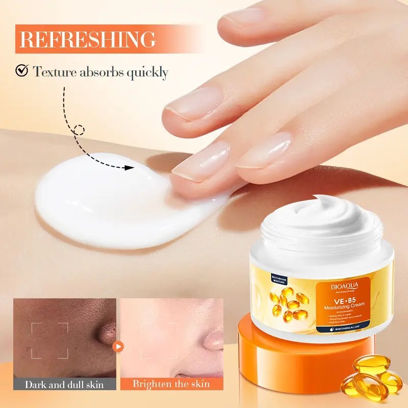 Bioaqua Crema VE B5, repara e ilumina piel mixta, uso