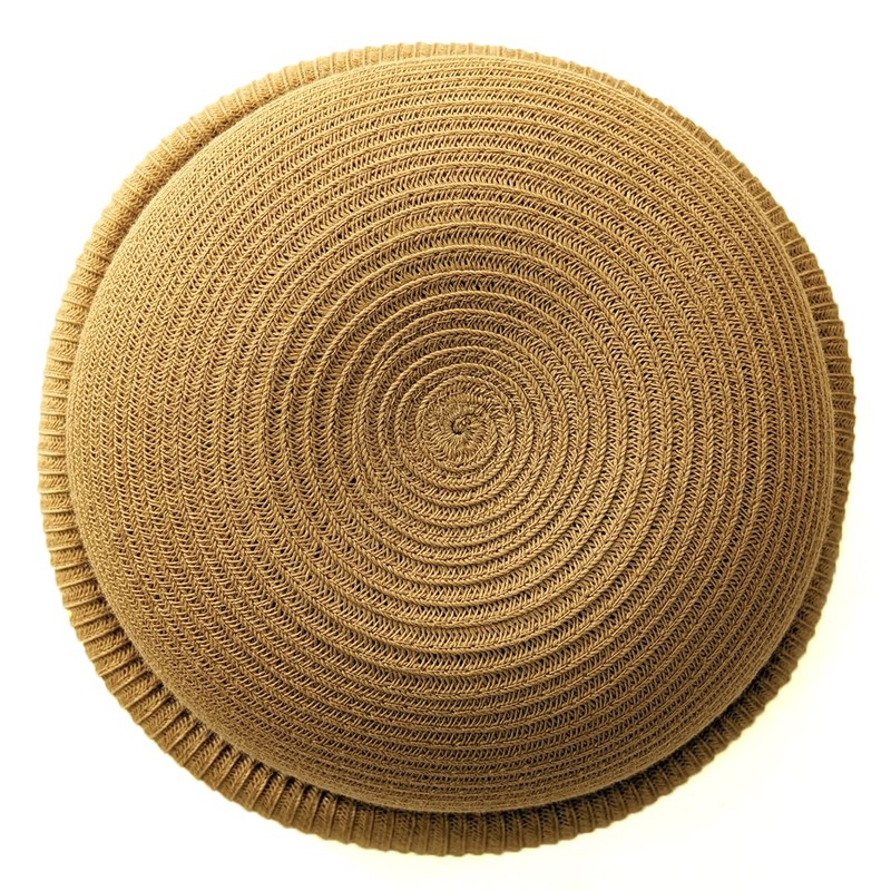 Basic Ench Washable Braid Roll Cap, Washable, Hat, No Brim,