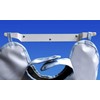 PLM Apron Hanger Economy, White Coated Steel Ea