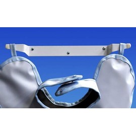 PLM Apron Hanger Economy, White Coated Steel Ea