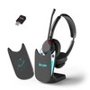 Blucalm Business V5.4 Wireless Headset with Charging Base, Computer Headset
