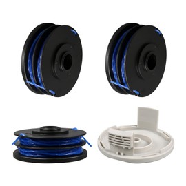 Strimmer Replacement Spool for Ryobi RAC123 5132002671, Spool and Line Compatible with Ryobi RLT4027, RLT4125, RLT5027, RLT6030, RLT5127, RLT6130 (3 Spools + 1 Cover)