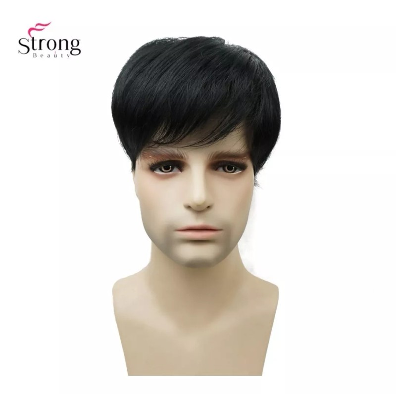 OEM Peluca De Peluquín Para Hombre, Pelo Corto Y Liso,