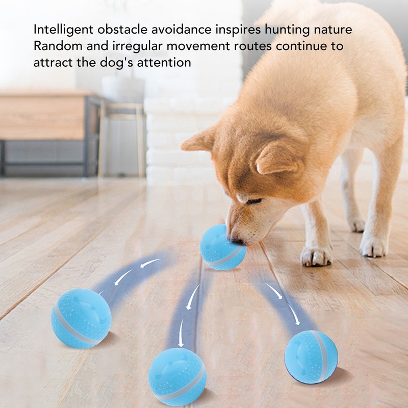 Smart Interactive Dog Ball Toy with LED Lights IP54 Waterproof