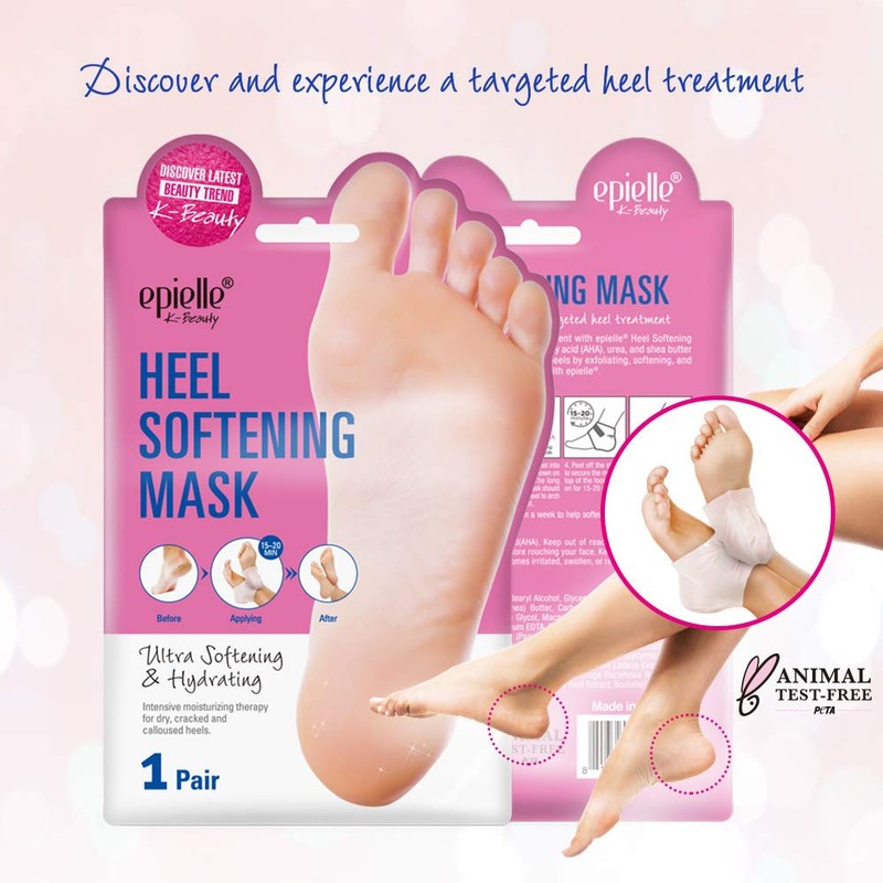 epielle Heel Softening Mask | Intensive Moisturizing Therapy for dry,