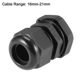sourcing map NPT1/2 Cable Gland 8mm-14mm Wire Hole Waterproof Nylon Joint Adjustable Locknut with Washer Black 5pcs