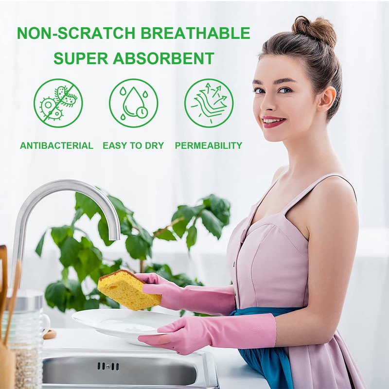 Biodegradable Natural Kitchen Sponge Eco Scratch Free Compostable Cellulose Sisal