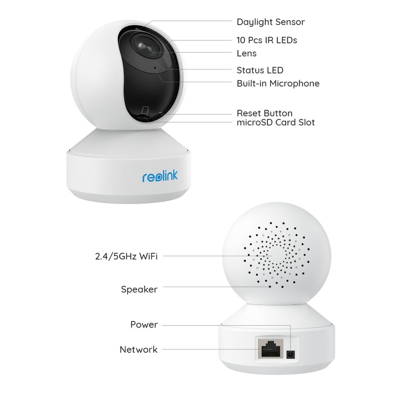 Reolink Wireless Security 5MP Camera Indoor PTZ, Pan Tilt 3X