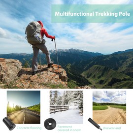 SPOTRAVEL Telescopic Trekking Poles, 2 Pack Aluminum Hiking Sticks, Lightweight & Portable Walking Pole for Camping Mountaining Backpacking (with Cork Handles, Silver)