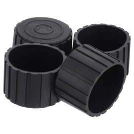 uxcell 4Pcs Chair Leg Tips Caps, 1-5/8" PVC Non-Slip Feet End Caps Cover, Round Chair Leg Floor Protectors for Furniture, Black