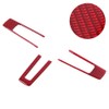 3Pcs Steering Wheel Frame Sticker Carbon Fiber Button Cover Trim