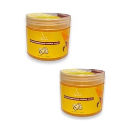 Set de 2 tarros de gel exfoliante de pies, suaviza y remueve asperezas. Limpieza profunda. Tarro con 200 ml.