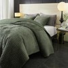 Powdion Velvet Quilt King Size, Oversized Bedspread Quilted Bedding Set,