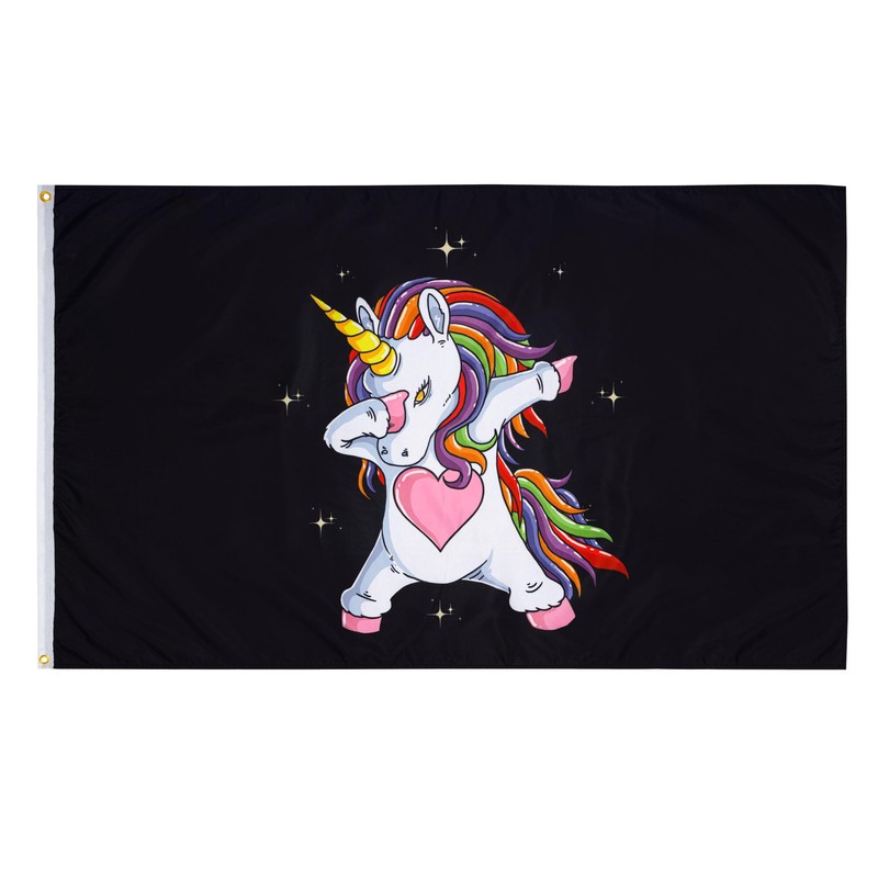 PHENO FLAGS Unicorn Flag, 90 x 150 cm, Funny and