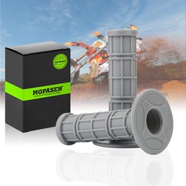 7/8" Motorcycle Hand Grips for Honda,Yamaha,Kawasaki,Suzuki,KTM Pit Dirt Bike Grip Motocross Motorcycle Offroad Dirt Bike Grips for Mini Bike EXC EXCF XC XCF XCW SX SXF TPI SIX KLX CRF SSR YFZ (Grey)