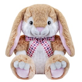 VFM - Bunny Soft Toy Easter Plushie Spring Plush Toy XL Stuffed Toy Easter Super Soft Cuddly Birthdays New Baby Gifts Cute Plushies Baby Toys Easter Gift -Brown Bunny 25.5cm