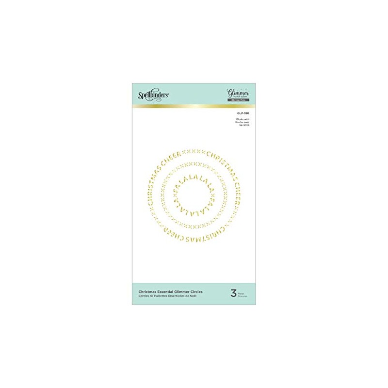 Spellbinders Christmas Essential Circles Glimmer Hot Foil Plate, Metal
