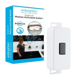 Enbrighten BrightLink Motion Activated Switch, Motion Sensor Switch, Under Cabinet Lighting Motion Switch, Light Control for Kitchen, Closet, White, 45021-T1