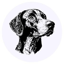24 x 40mm Round 'German Shorthaired Pointer' Stickers (SK00069918)