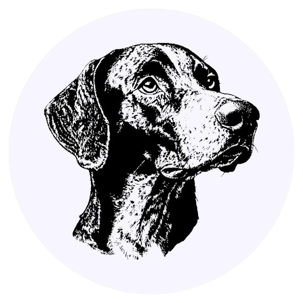 24 x 40mm Round 'German Shorthaired Pointer' Stickers (SK00069918)