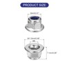 sourcing map M5x0.8mm Flange Nylon Insert Lock Nuts, 100Pcs 304