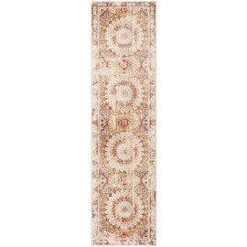 SAFAVIEH Persian Collection Runner Rug - 2'2" x 8', Cream & Rust, Oriental Distressed Design, Non-Shedding & Easy Care, Ideal for High Traffic Areas in Living Room, Bedroom (VTP412R)