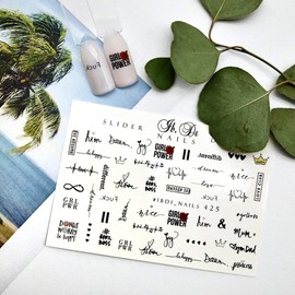 IBDI Words nail decals, Sliders for manicure or pedicure, Decal for nails, Slider for manicures and pedicures, Nail art, Creates unique look