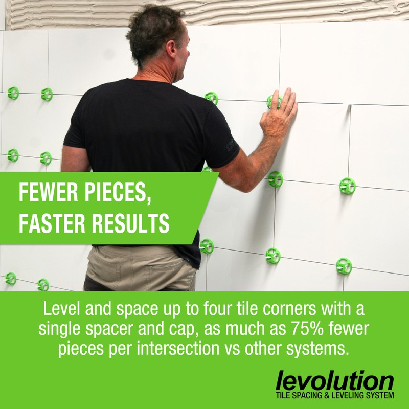 Miracle Sealants Levolution Pro Flat Spacer 1/8", Tile Leveling &