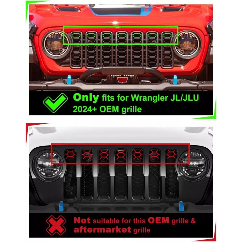 Sidi LED Grill Lights for Jeep Wrangler JL JLU 2024