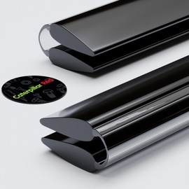 3 x 300 mm black flex hinges with low profile, flexible adjustable hinges, piano hinges made of acrylic plastic.