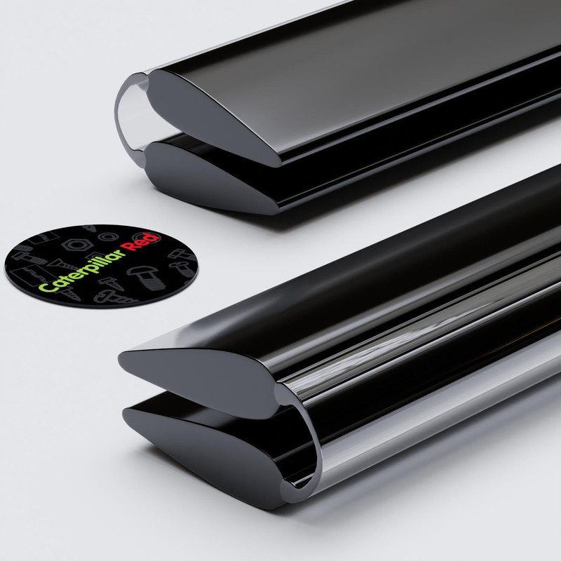 3 x 300 mm black flex hinges with low profile,