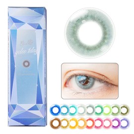 エティア ジュレワンデー 度あり/度なし 全18色【10枚入】コスプレ×ハーフ目 フチなし 高発色カラコン ライチジュレ -0.00 度なし