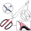 HINMAY Extra Long Scissor Tongs 16-Inch Stainless Steel Barbecue Grilling