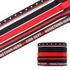 5 PCS 20 Yards 3/8" Fireman Ribbons Red Black Stripe