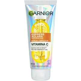 Garnier Express Aclara Vitamina C Serum Limpiador Facial Espumoso Iluminador Antimanchas 100ml. Limpia a profundidad sin resecar la piel. Para todo tipo de piel.