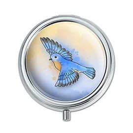 Eastern Bluebird Watercolor Northeastern Bird Pill Case Trinket Gift Box
