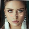 Outanaya 6 Sheets Glitter Freckles Face Stickers for Women Temporary