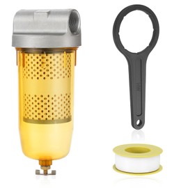 HUGEBO 496 Diesel Fuel Tank Filter Assembly with Diesel Water Separator, Water Fuel Separator Filter and 1'' NPT Top Cap, Including Wrench and Tape