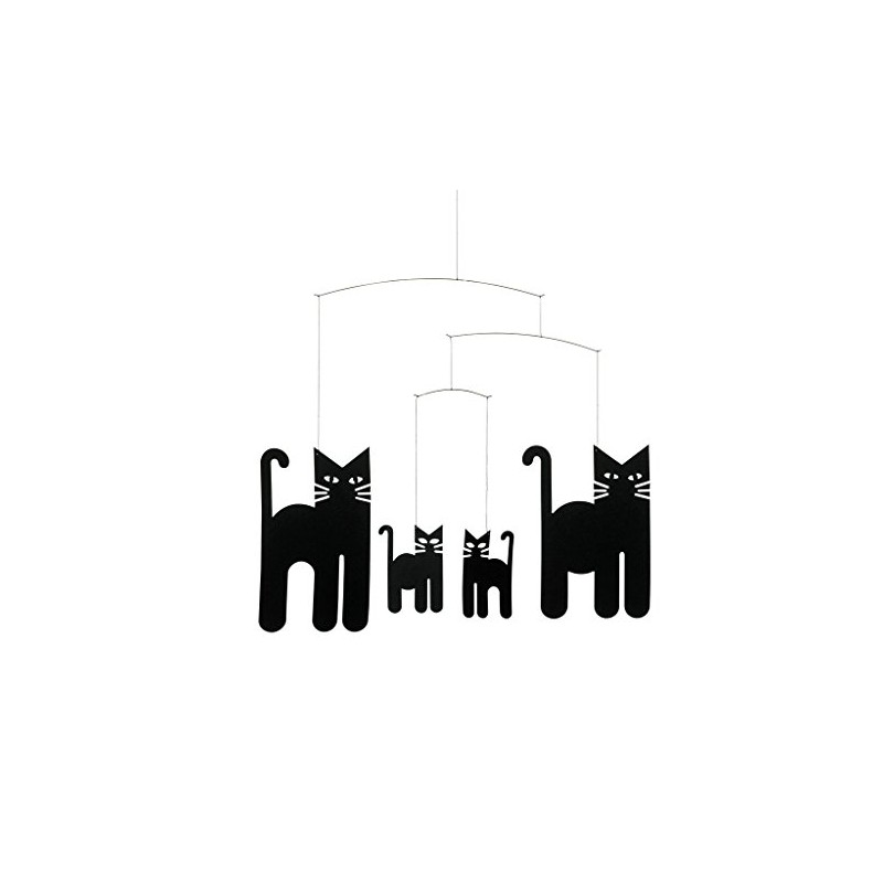 Flensted Cats Mobile, Stahl, schwarz, 30x34cm