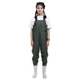Vasarhely Waders for Fishing, Women's, Totally Waterproof, Breathable, Lightweight, Rainy Season Protection, Rain and Snow, Lua Fisherman, Marine, Waterproof, Fisheries, Commercial Use (38, Army