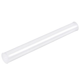 MECCANIXITY Clear Storage Tube Small Plastic Round Tubing with Caps Bottle Container 30x32x300mm/12 Inch for Item Stored