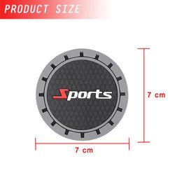 CGEAMDY Pack of 4 Car Drink Holder Coasters, Car Cup Holder, PVC Coaster, Non-Slip, High Temperature Resistance Cup Holder for Car, Honeycomb Pattern Car Coasters (Grey Trim)
