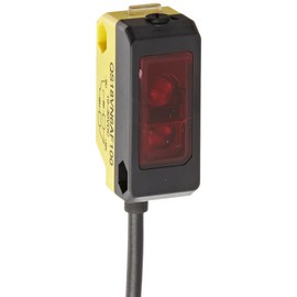 Banner QS18VN6AF100 World Bean Adjustable Field Sensor, Visible Red LED, Integral Cable, NPN Output Type, 100mm Range, 4 Wires, 2m Cable Length