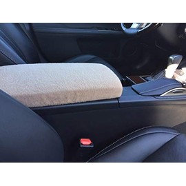 Auto Console Covers- Fits The Lexus ES 350 Series 2013-2018 Center Console Armrest Cover Fleece Fabric - Tan